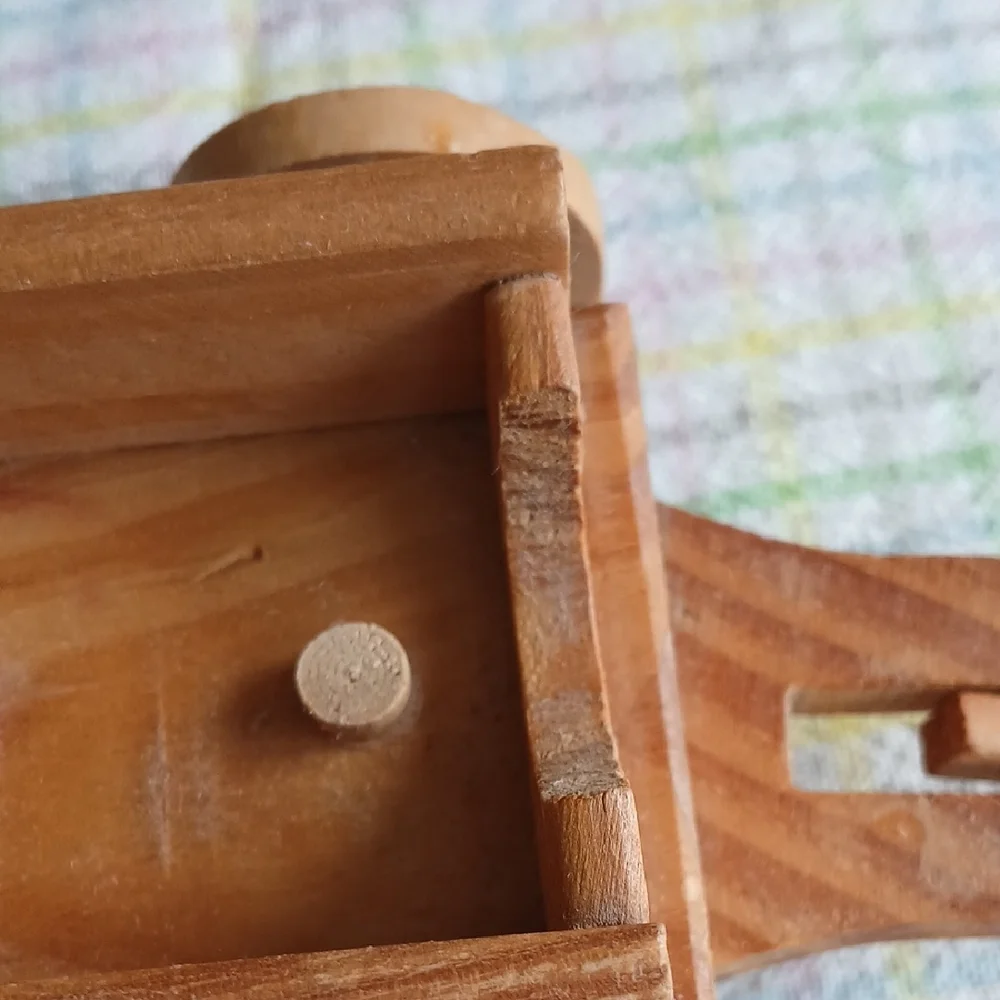 Wooden Apple Cart Decor As Is